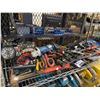 Image 2 : ASSORTED TOOLS, BOSH GRINDER, LIGHT, RYOBI DRILL, MAKITA DRILL, & MORE