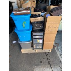 PALLET OF ASSORTED STORAGE LOCKER GOODS