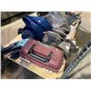 Image 2 : ASSORTED CAMPING/FISHING RELATED GEAR SUCH AS: HATCHET, FISHING REELS, BOOTS, TACKLE BOX , WET