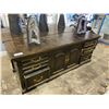 Image 1 : LARGE 2 PIECE DESK (DESK: 37 1/2" X 77" SIDE CABINET: 22" 77 1/2")