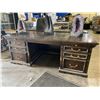 Image 2 : LARGE 2 PIECE DESK (DESK: 37 1/2" X 77" SIDE CABINET: 22" 77 1/2")
