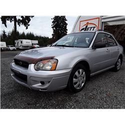 E2 -- 2004 SUBARU IMPREZA 2.5TS WAGON, SILVER, 261,372 KMS