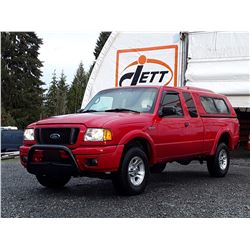 G6 --  2005 FORD RANGER SUPER CAB , Red , 239449  KM's