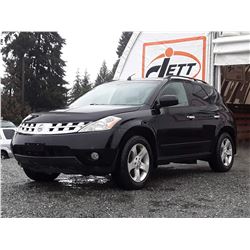 A12I --  2003 NISSAN MURANO SL  , Black , 209529  KM's "NO RESERVE"