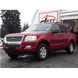 K5 --  2010 FORD EXPLORER XLT , Red , 181,534 MILES