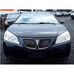 A12U --  2007 PONTIAC G6 GT  , Black , 231943  KM's "NO RESERVE"