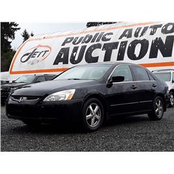 A12L --  2004 HONDA ACCORD EX , Black , 216612 MILES