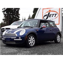C6E --  2003 MINI COOPER  , Blue , 108756  KM's