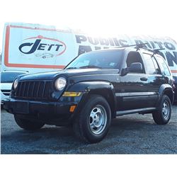 J2 --  2007 JEEP LIBERTY SPORT  , Black , 161059  KM's