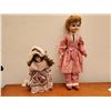 Image 1 : 187-Porcelin Doll &  Doll in pink Dress
