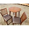 Image 2 : 193-Solid Wood Parlor Style Table & 2 Chairs