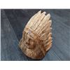 Image 1 : 205 - Yellow cedar Indian head chief -Signed Paul Bourbeau Carving