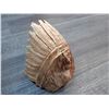 Image 2 : 205 - Yellow cedar Indian head chief -Signed Paul Bourbeau Carving