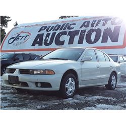 A6 --  2003 MITSUBISHI GALANT ES, WHITE, 215,756 KMS "NO RESERVE"