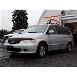 E4 --  2002 HONDA ODYSSEY EX  , Silver , 279584  KM's