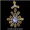 Image 1 : Natural Yellow Sapphire & Opal  Pendant
