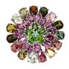Image 1 : Natural  Tourmaline, Garnet, Emerald Ring