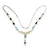 Image 3 : Natural  Rhodolite Garnet Amethyst Citrine Necklace