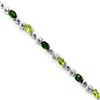 Image 3 : NATURAL GREEN CHROME DIOPSIDE PERIDOT BRACELET