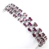 Image 1 : Natural Raspberry Rhodolite 104 Carats Garnet Bracelet