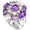 Image 1 : MULTI COLOR AMETHYST & ROSE QUARTZ RING