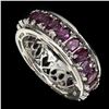 Image 1 : Natural Rich Pink Raspberry Rhodolite Garnet Ring