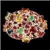 Image 1 : Natural  Fancy Color Sapphire Emerald & Ruby Ring