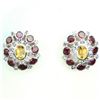 Image 1 : Natural  Yellow Citrine Garnet Tanzanite 46 Ct Earrings