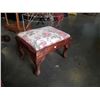 Image 1 : CARVED BASE QUEEN ANN STLYE FOOT STOOL