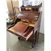Image 1 : RARE STYLE ENGLISH ROSEWOOD DESK W/ UNUSUAL SECRET SHELF