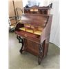 Image 2 : RARE STYLE ENGLISH ROSEWOOD DESK W/ UNUSUAL SECRET SHELF