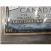 Image 2 : 1954 CANADIAN 5 DOLLAR BILL