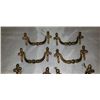 Image 2 : SET OF 10 ANTIQUE BRASS SCULPTED FRENCH STYLE DRESSER HARDWARE 3-1/2 CENTERS