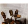 Image 2 : LOT OF 12 ANTIQUE AMERICAN WOOD DRESSER WHEELS