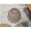 Image 2 : 2 LARGE ANTIQUE GLASS LAMP SHADES