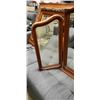 Image 8 : MAHOGANY FRAMED FRENCH STYLE VANITY MIRROR W/ LARGE BEVELLED SWING MIRRORS