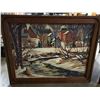 Image 1 : LARGE THOMAS KEITH ROBERTS SILK SCREEN OIL ON BOARD 30"X40" SIGNED