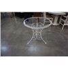 Image 2 : WHITE METAL BASE GLASSTOP TABLE