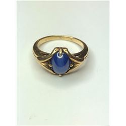 10K Yellow Gold Star Sapphire Ring