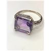 Image 3 : 10K White Gold Amethyst Ring