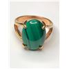 Image 1 : 14K Yellow Gold Malachite Ring