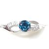 Image 1 : 10K White Gold Blue Diamond(0.45Ct,I2) Diamond(0.06ct) Treated Diamond Ring (~Size 6) (~weight 1.67g