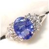 Image 3 : 10K White Gold Tanzanite(2.1ct) Diamond(0.2ct) Ring (~Size 6) (~weight 3.3g), Made in Canada, Apprai