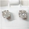 Image 1 : 14K White Gold Diamond(1.6Ct,I3,H-I) Earrings (~weight 1.1g), Appraised Retail $4300
