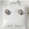 Image 1 : 14K White Gold Diamond(0.5Ct,I1-I2,F-G) Earrings (~weight 0.52g), Made in Canada, Appraised Retail $