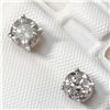 Image 3 : 14K White Gold Diamond(0.75Ct,I2-I3,G-H) Earrings (~weight 0.78g), Made in Canada, Appraised Retail 
