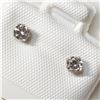 Image 2 : 14K White Gold Diamond(0.26ct) Earrings (~weight 0.43g), Made in Canada, Appraised Retail $1975