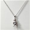 Image 1 : Silver Cubic Zirconia Necklace (~length 18"cm), Suggested Retail Value $100