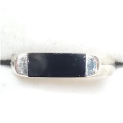 Silver Onyx Ring (~Size 7), Suggested Retail Value $160