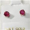 Image 1 : 10K Yellow Gold Ruby Earrings, Suggested Retail Value $160
